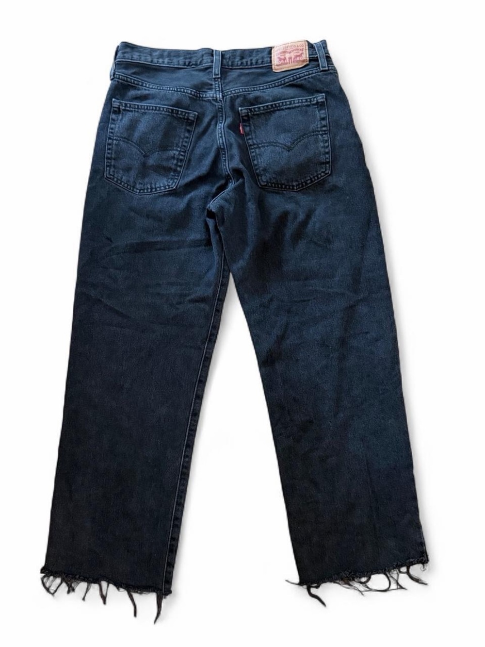 Levi's 94’ Baggy Women’s black  Wide-Leg Frayed-Hem Jeans
